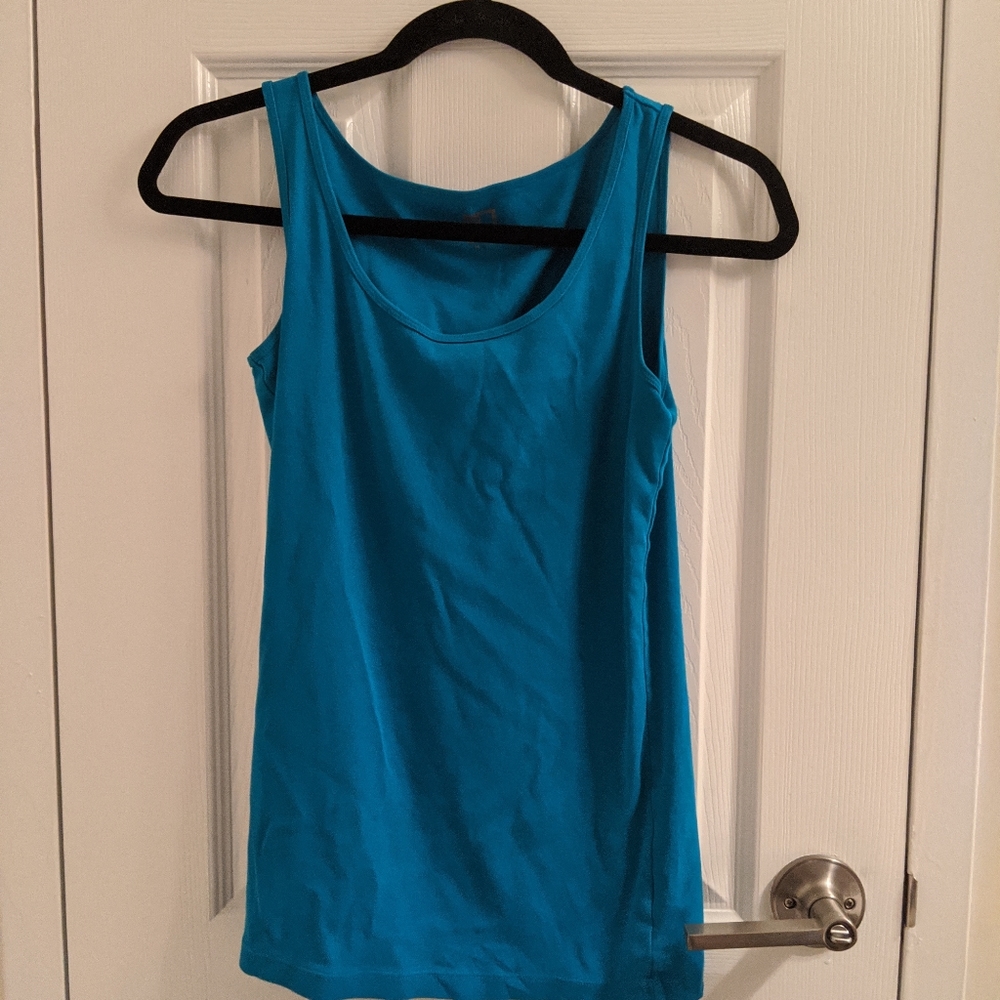 Blue tank.